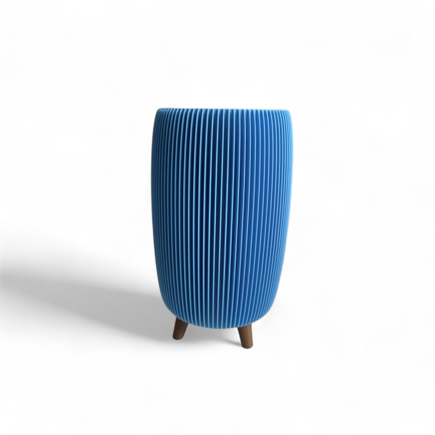 RETRO RIBBED PLANTER SKY TALL