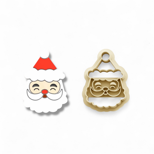 Santa Face  Polymer Clay Cutter 25mm