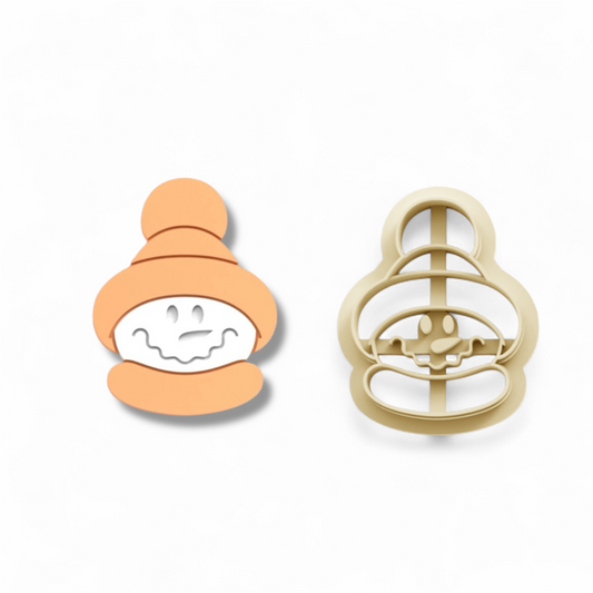 Snowman Face Polymer Clay Cutter 25mm