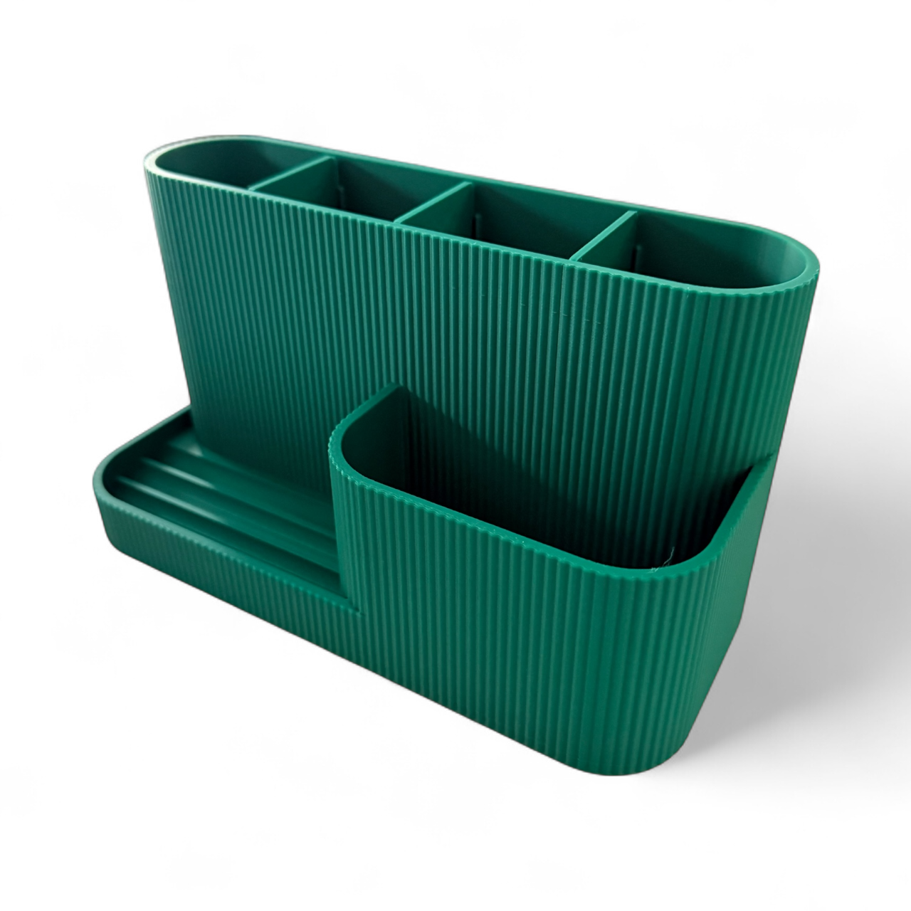 Desk Organiser/Phone Stand Winter Green Satin