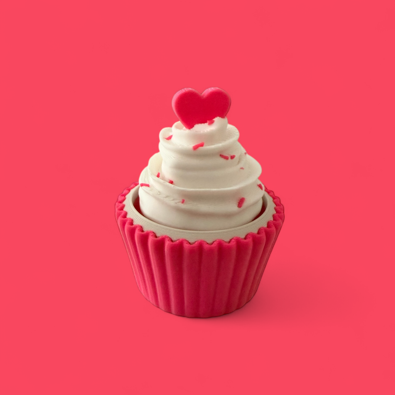 Pink Heart Cupcake Fidget Clicker/Spinner