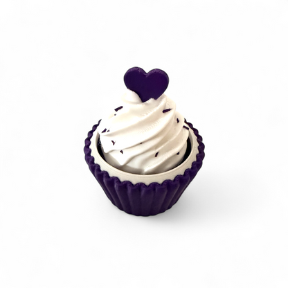 Purple Heart Cupcake Fidget Clicker/Spinner
