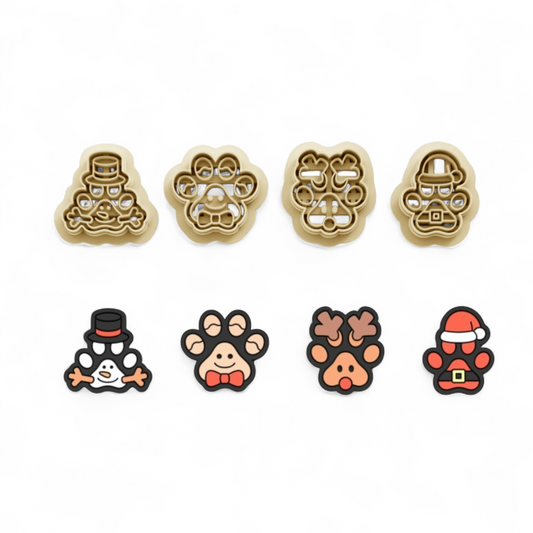 Paws Prints Set Polymer Clay Cutters 25mm