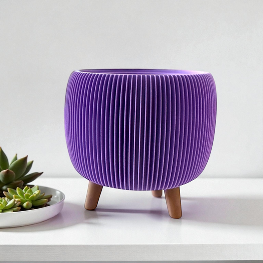 RETRO RIBBED PLANTER LAVENDER