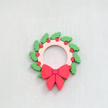 Christmas Wreath with Ribbon 25mm