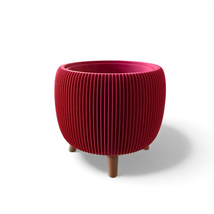 RETRO RIBBED PLANTER MATTE MULBERRY