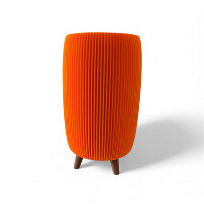 RETRO RIBBED HIGH PLANTER PUMPKIN SATIN