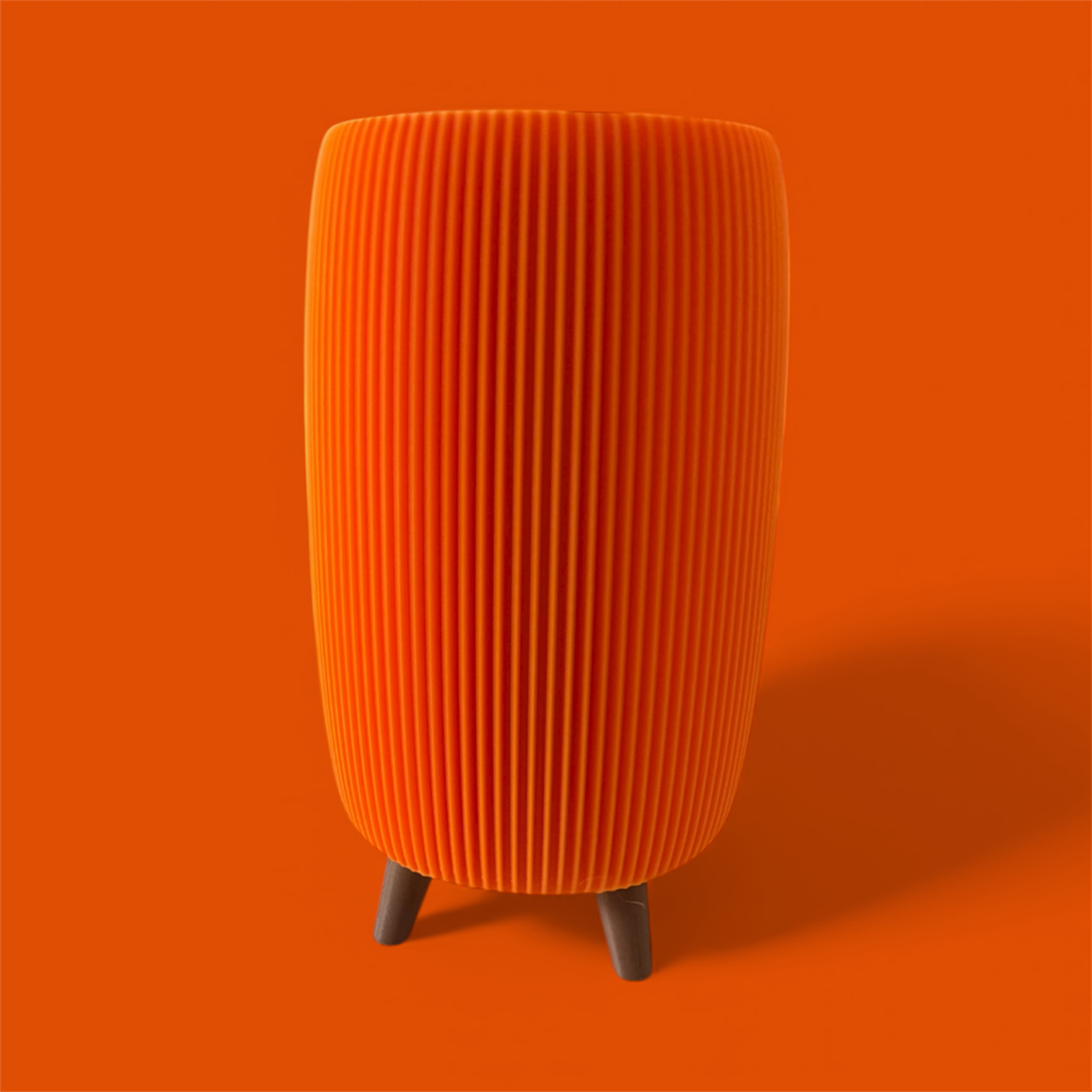 RETRO RIBBED HIGH PLANTER PUMPKIN SATIN
