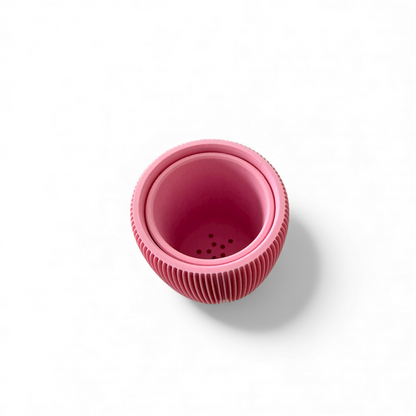 RETRO RIBBED SMALL PLANTER SOFT MATTE PINK