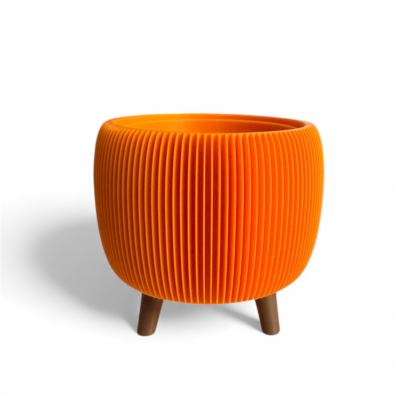 RETRO RIBBED PLANTER PUMPKIN SATIN