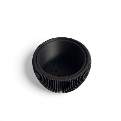 RETRO RIBBED PLANTER MATTE BLACK