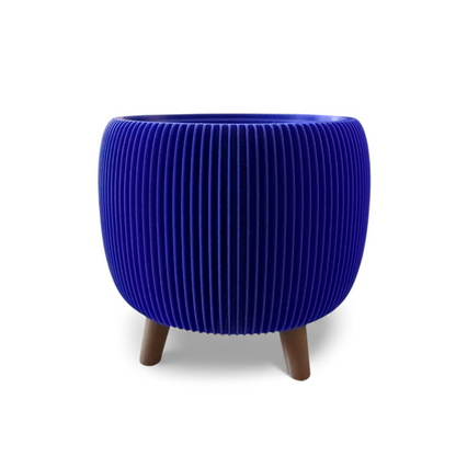 RETRO RIBBED PLANTER ROYAL SATIN