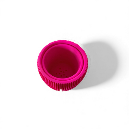 RETRO RIBBED PLANTER RASPBERRY SATIN SMALL