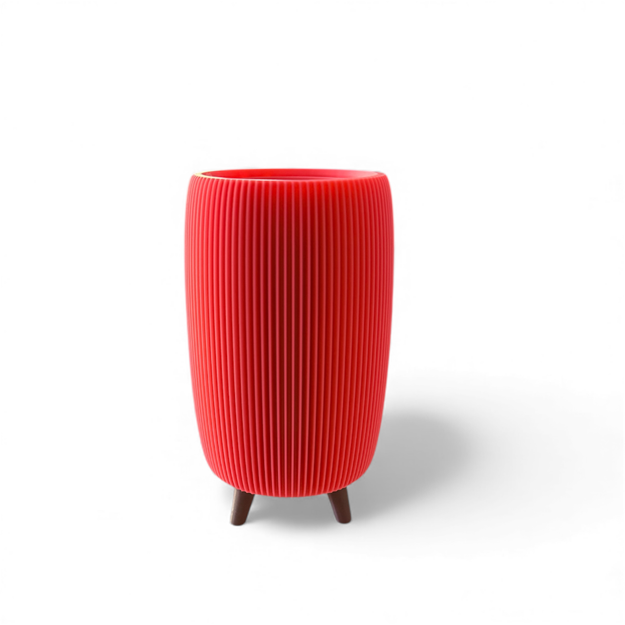 RETRO RIBBED HIGH PLANTER SATIN RETRO PINK