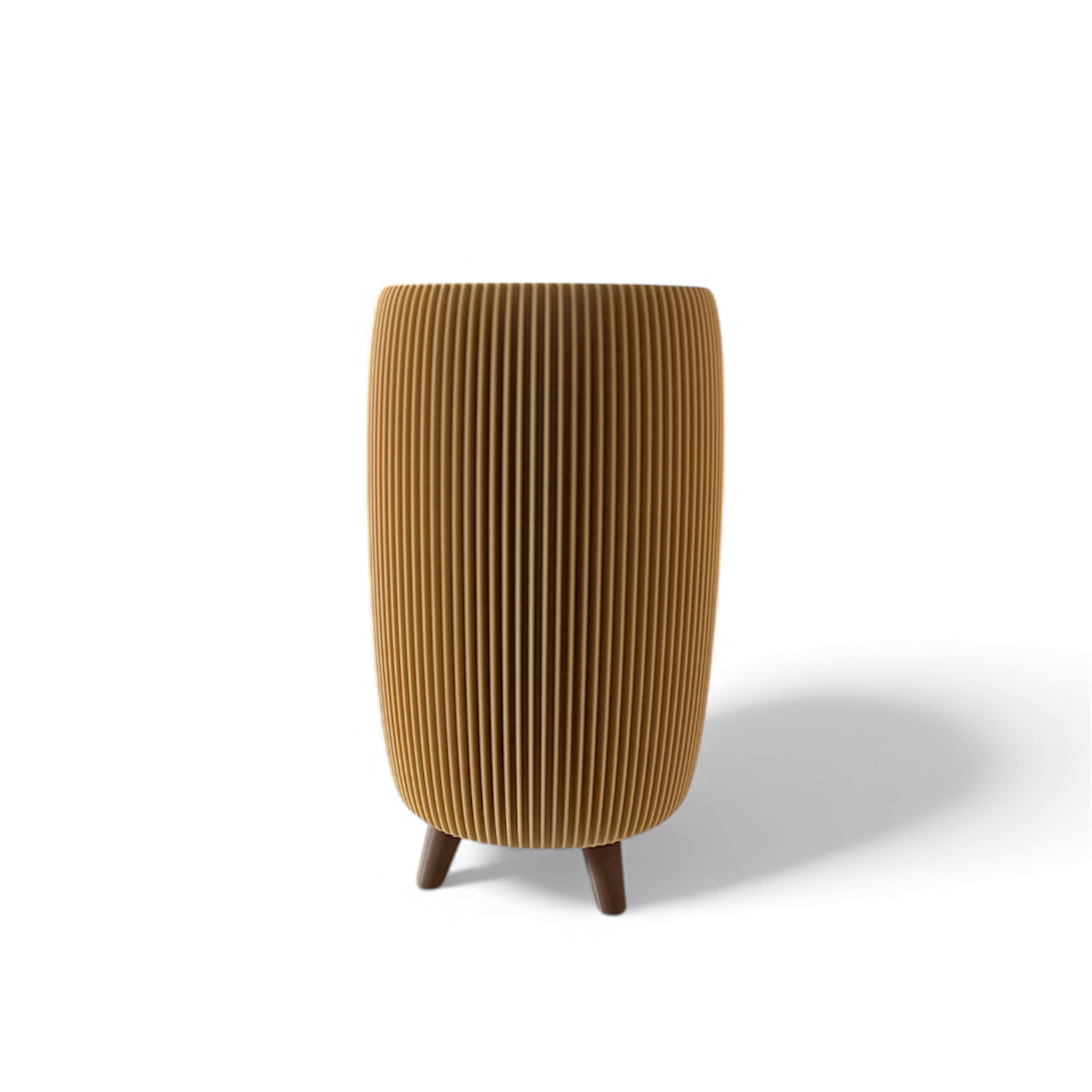 RETRO RIBBED HIGH PLANTER MATTE CAPPUCINO