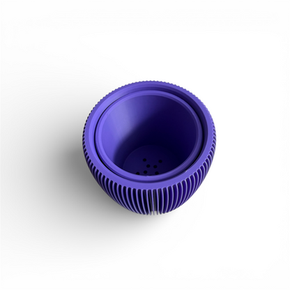 RETRO RIBBED SMALL PLANTER PURPLE SATIN