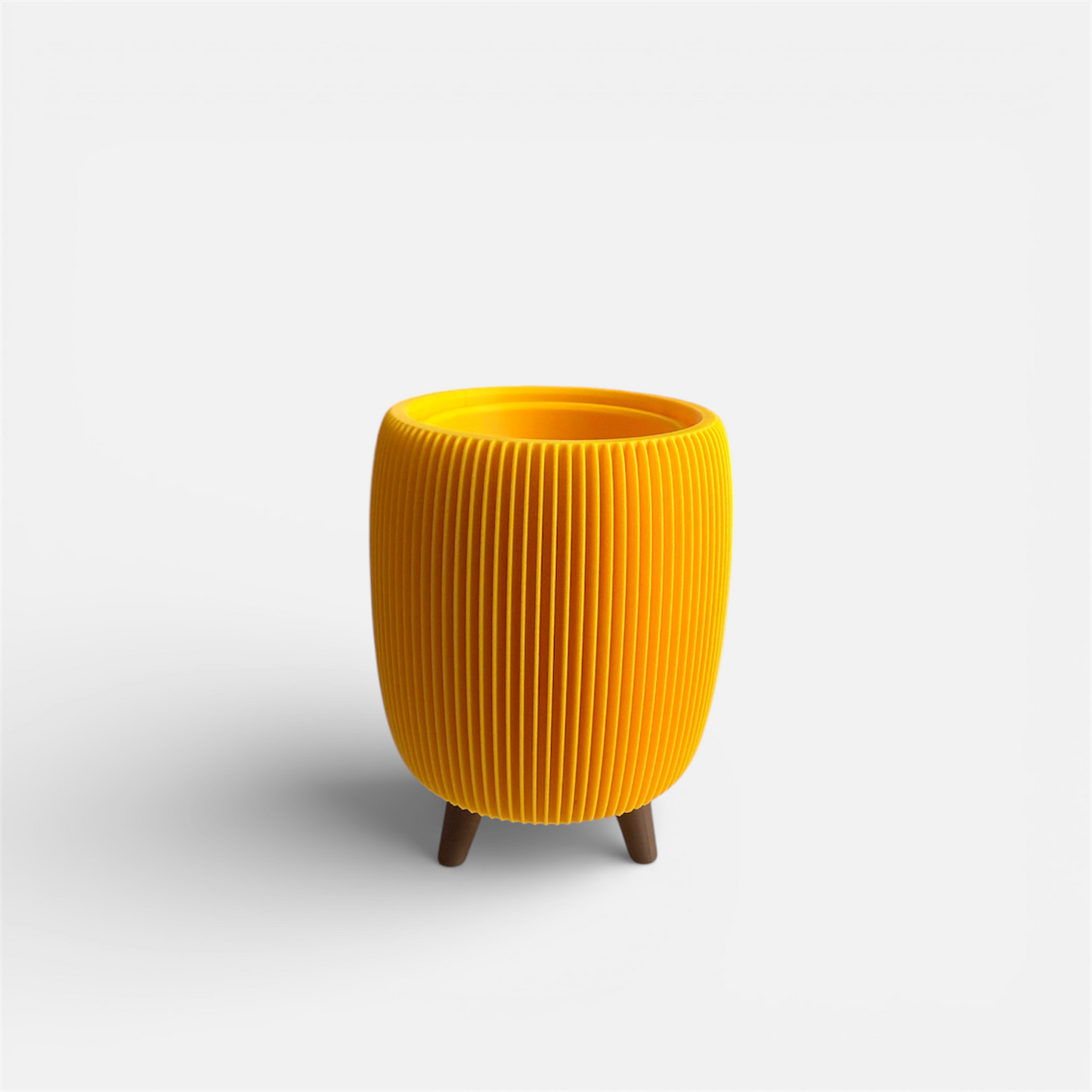 RETRO RIBBED SMALL PLANTER SUNFLOWER SATIN