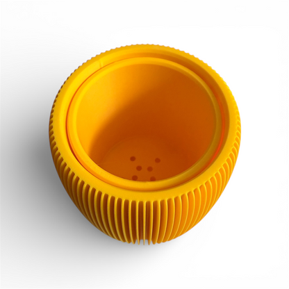 RETRO RIBBED SMALL PLANTER SUNFLOWER SATIN