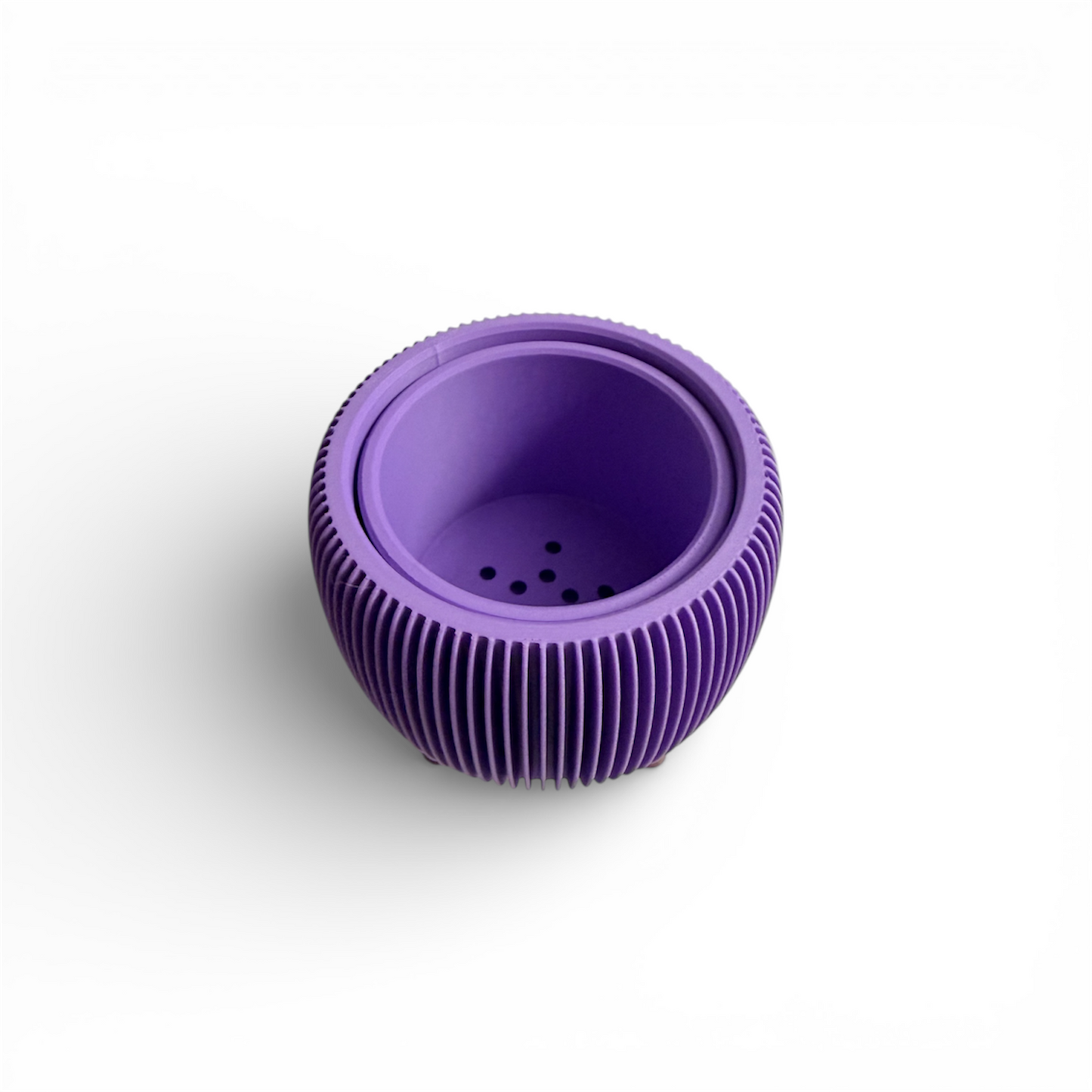 RETRO RIBBED MINI PLANTER  LAVENDER