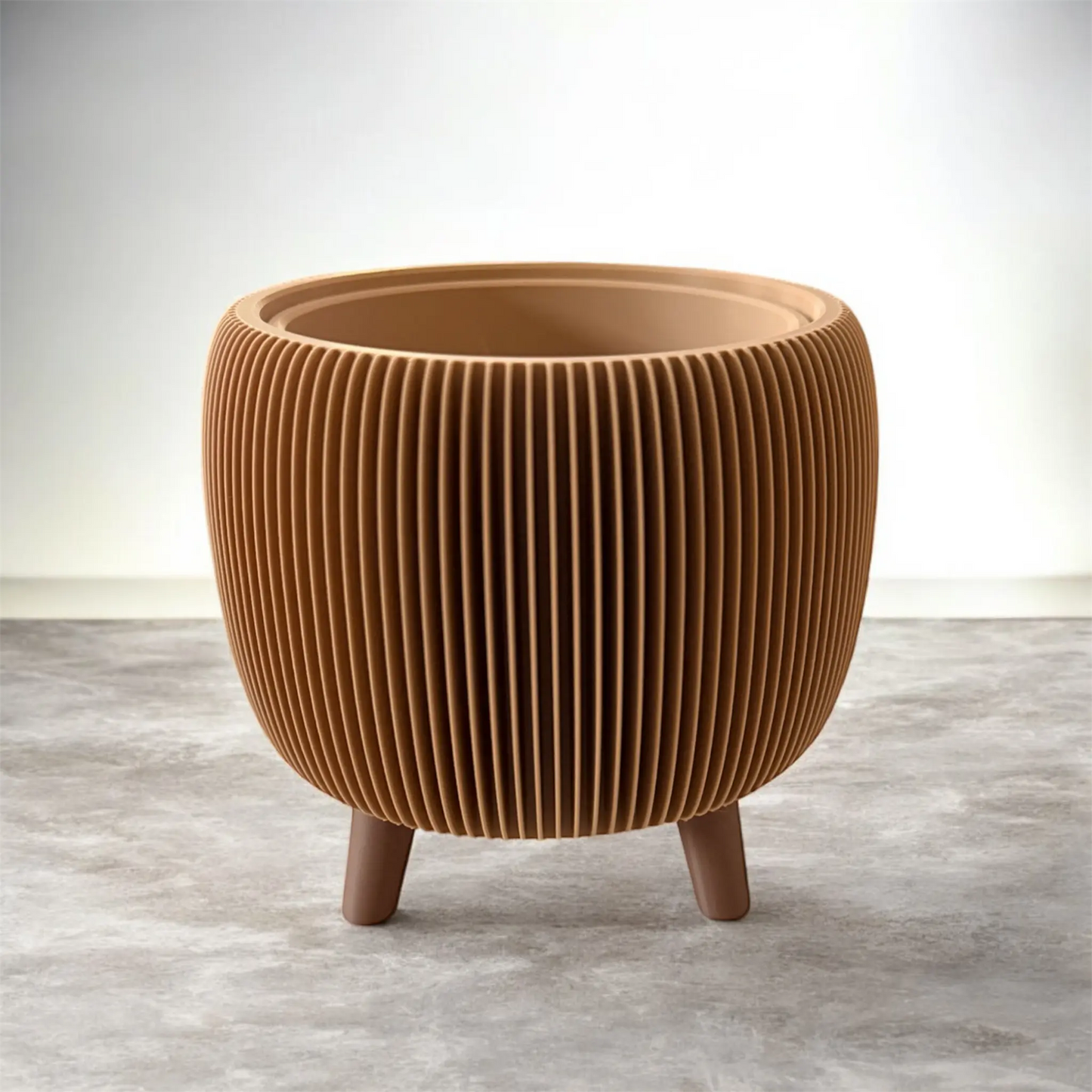 RETRO RIBBED PLANTER LATTE MATTE MEDIUM Millees