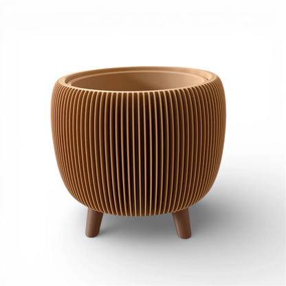 RETRO RIBBED PLANTER LATTE MATTE MEDIUM Millees
