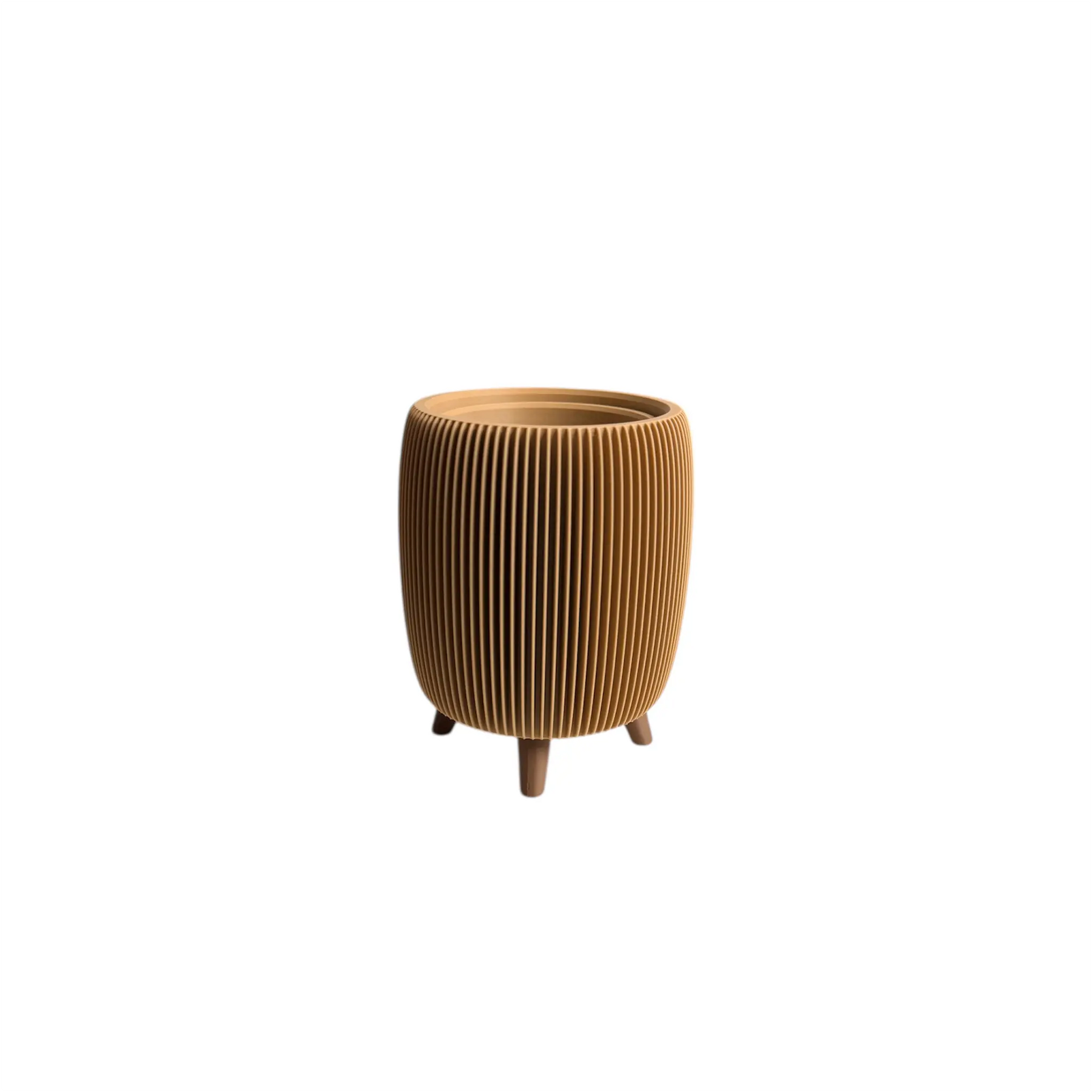RETRO RIBBED SMALL PLANTER LATTE Millees