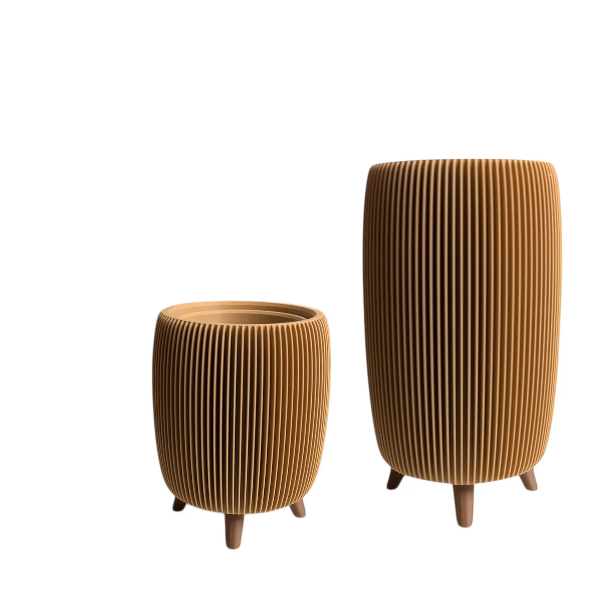 RETRO RIBBED SMALL PLANTER LATTE Millees