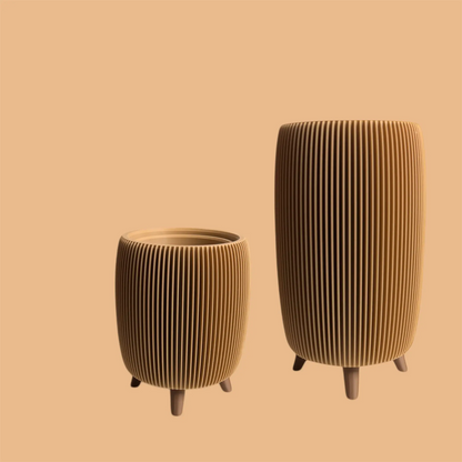 RETRO RIBBED SMALL PLANTER LATTE Millees