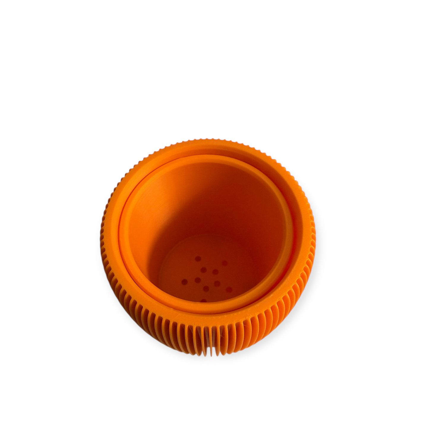 LARGE RETRO RIBBED PLANTER PUMPKIN SATIN