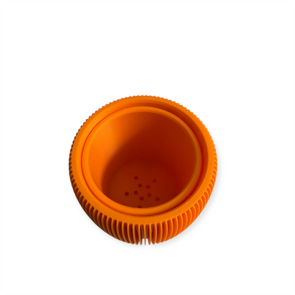 LARGE RETRO RIBBED PLANTER PUMPKIN SATIN