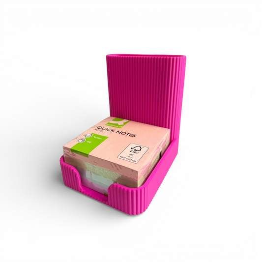 STICKY NOTES PEN POT RASPBERRY