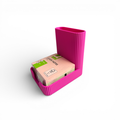 STICKY NOTES PEN POT RASPBERRY
