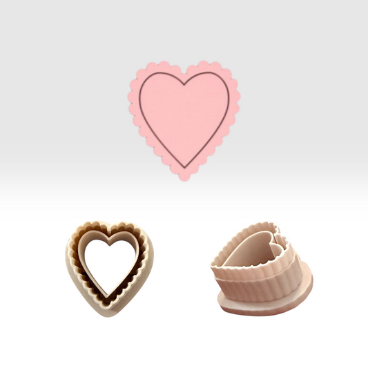 SCALLOPED HEART WITH LINE CUTTER
