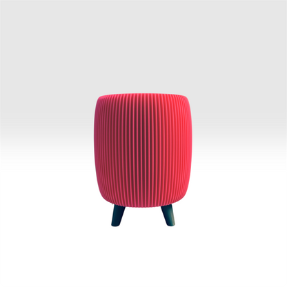 RETRO RIBBED SMALL PLANTER HOT PINK