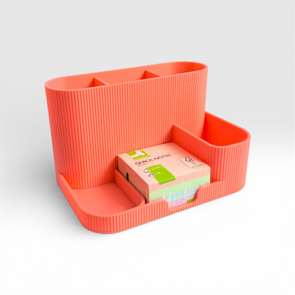 DESK ORGANISER/STICKY NOTE HOLDER VINTAGE PINK