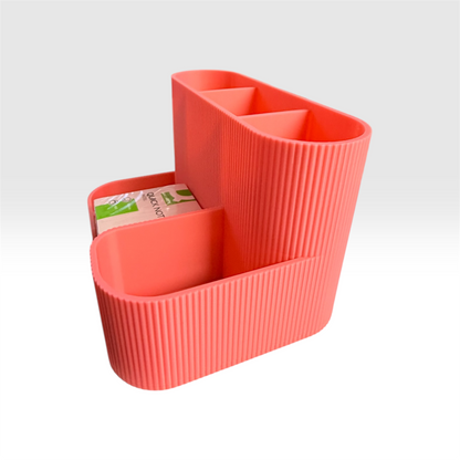 DESK ORGANISER/STICKY NOTE HOLDER VINTAGE PINK