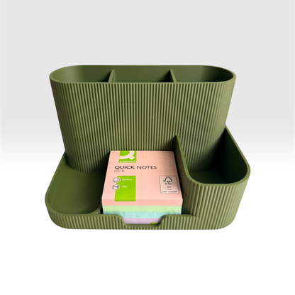 DESK ORGANISER/STICKY NOTE HOLDER OLIVE