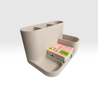 DESK ORGANISER/STICKY NOTE HOLDER BONE