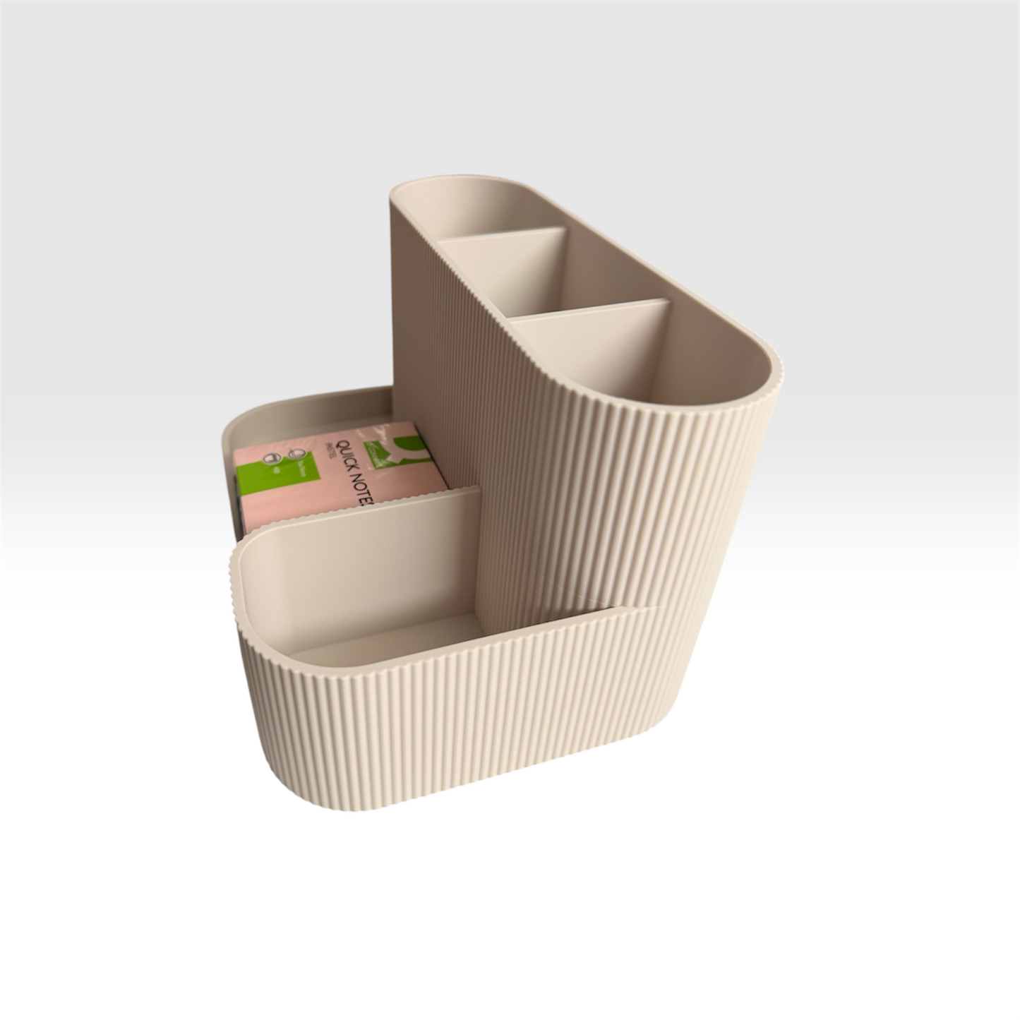 DESK ORGANISER/STICKY NOTE HOLDER BONE