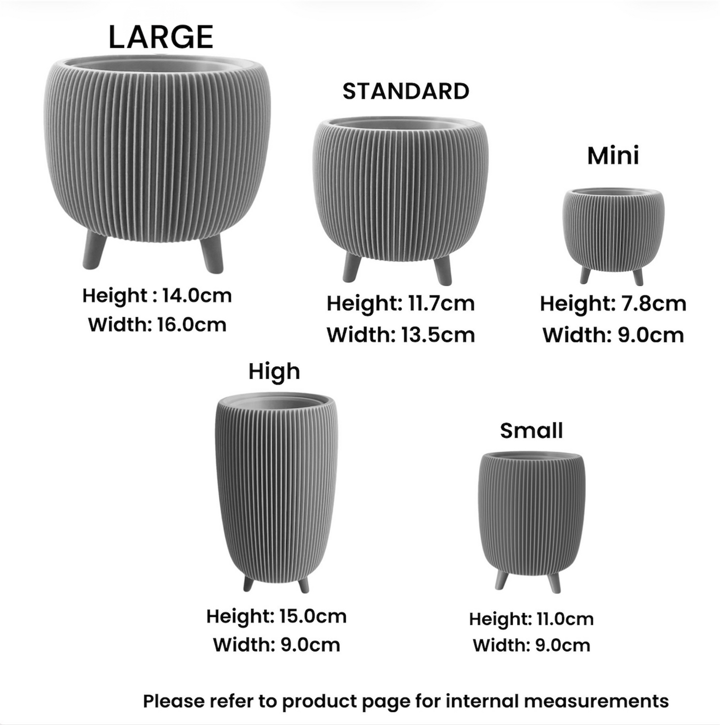 LARGE RETRO RIBBED PLANTER GOLD SATIN