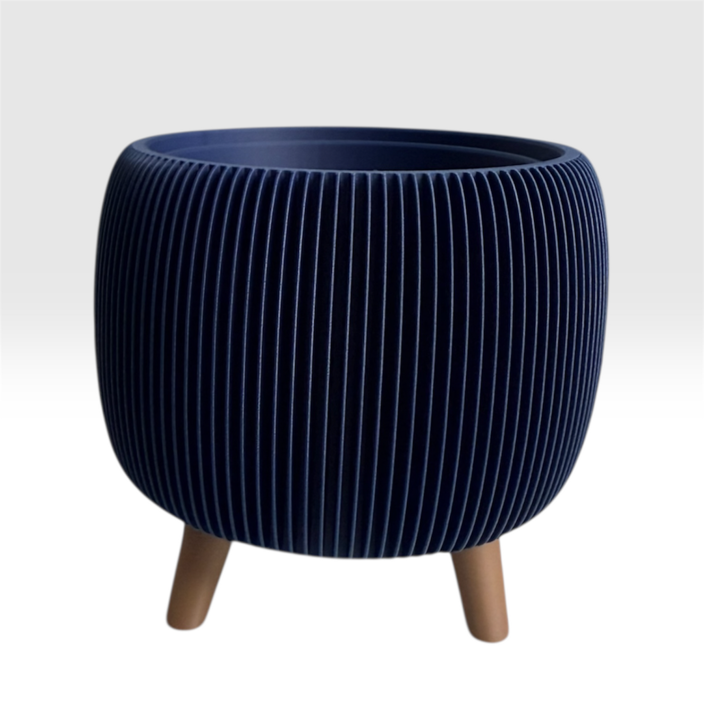 RETRO RIBBED PLANTER NAVY LARGE