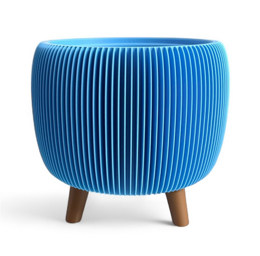 RETRO RIBBED PLANTER SKY LARGE