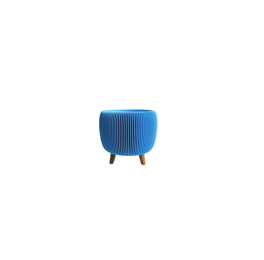 RETRO RIBBED PLANTER SKY MINI