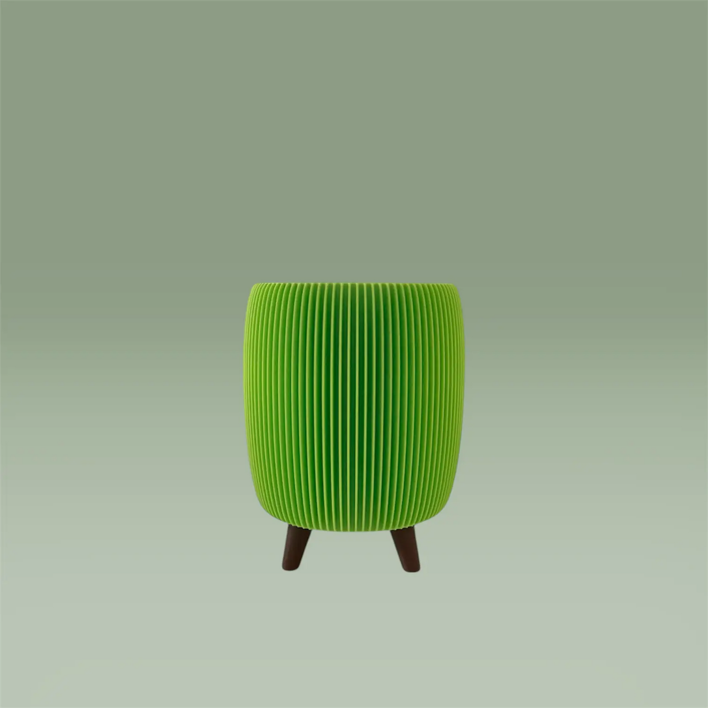 RETRO RIBBED PLANTER LIME MATTE SMALL Millees