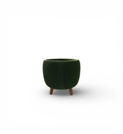 RETRO RIBBED PLANTER OLIVE MINI Millees