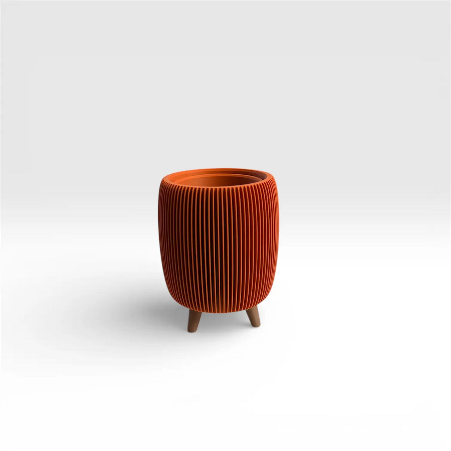 RETRO RIBBED PLANTER TERRACOTTA SMALL Millees