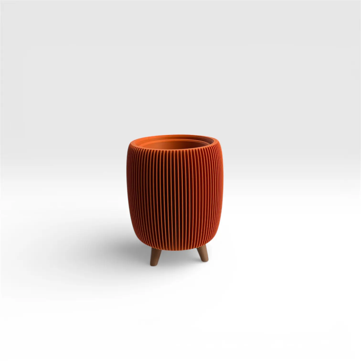 RETRO RIBBED PLANTER TERRACOTTA SMALL Millees