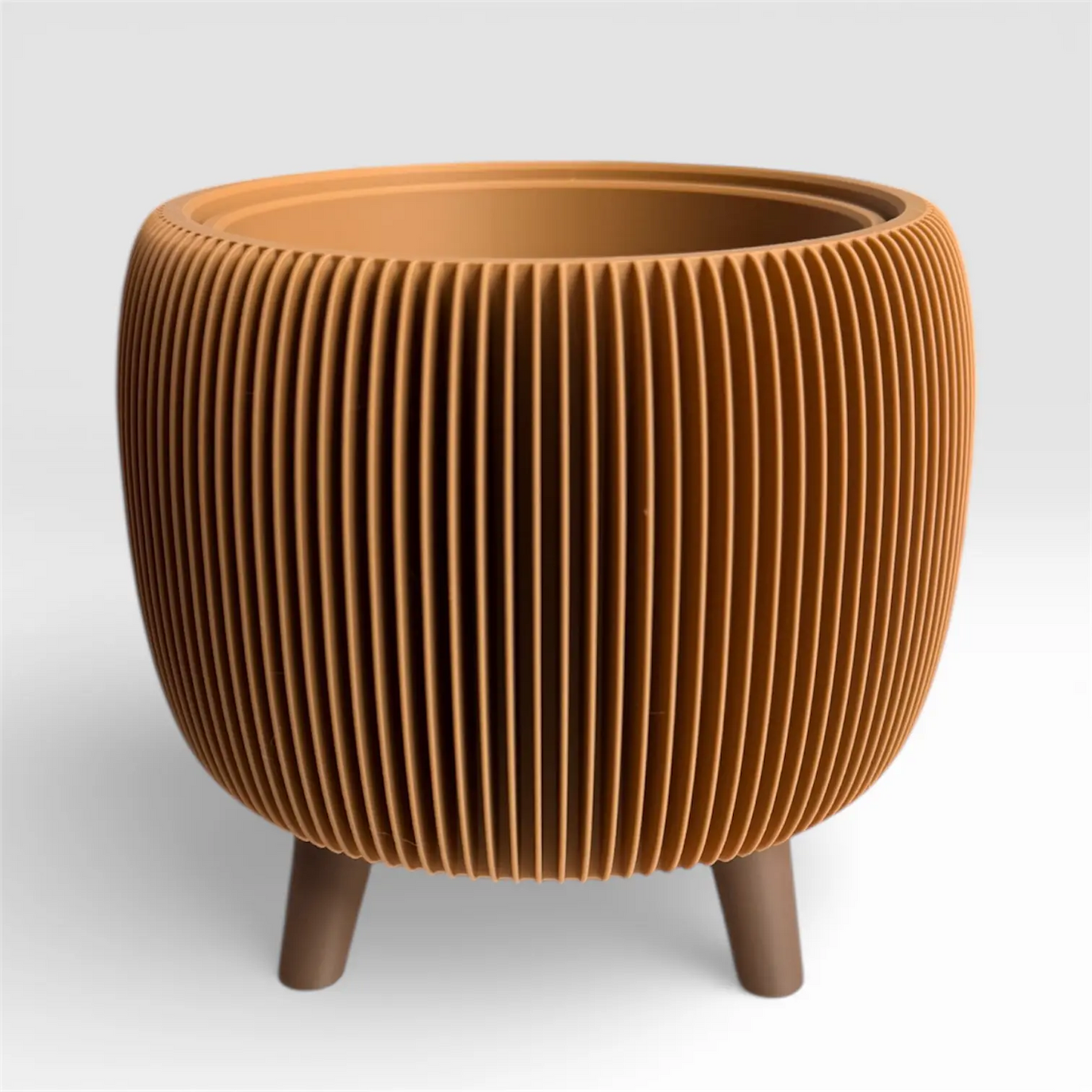RETRO RIBBED PLANTER CARAMEL LARGE Millees