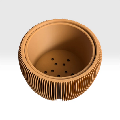 RETRO RIBBED PLANTER CARAMEL LARGE Millees