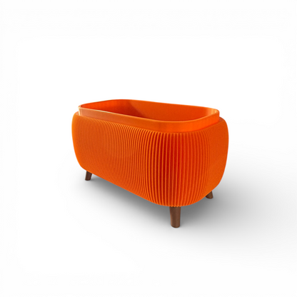 RETRO ROUNDED OBLONG PLANTER PUMPKIN